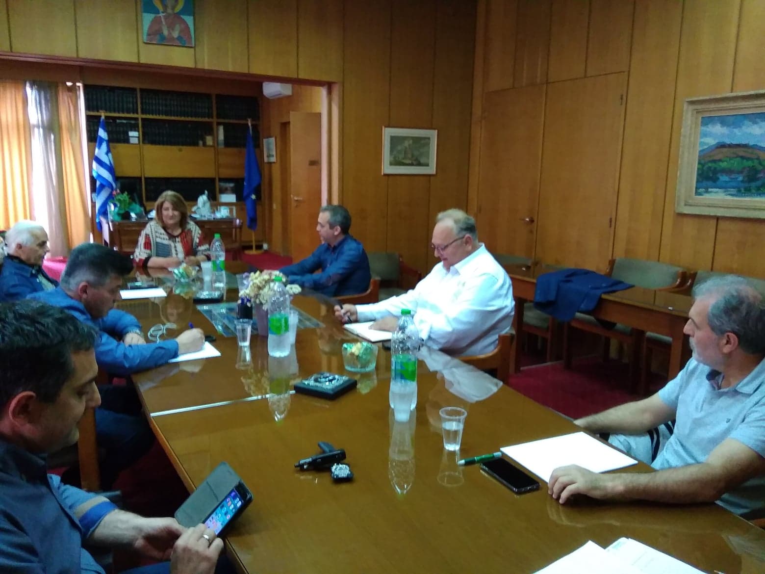 Συνάντηση Κοτρογιάννη- Αγιοστρατίτη για τις οικονομικές συνέπειες στις  επιχειρήσεις της Εύβοιας