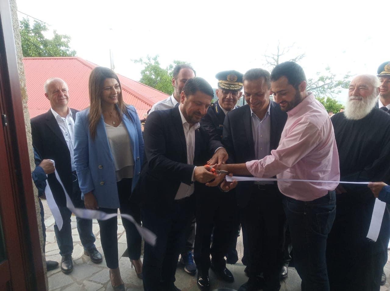 Με Χαρδαλιά και Ζαχαράκη ο Φάνης Σπανός στα εγκαίνια του νέου πυροσβεστικού σταθμού στην Γρανίτσα