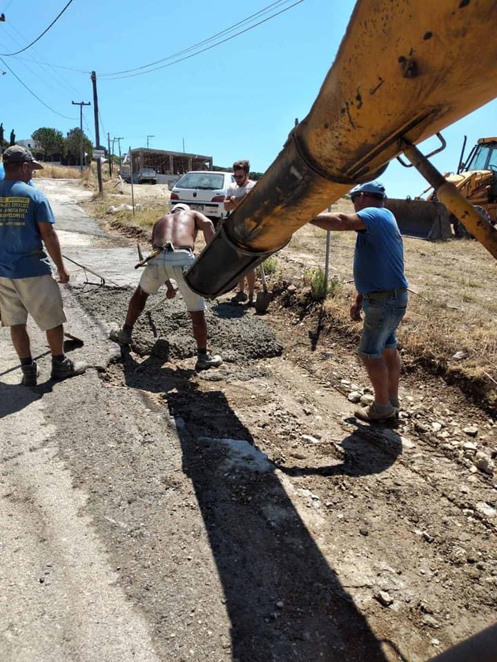 Εύβοια:Τσιμεντοστρώσεις στην Κοινότητα Αγίων Αποστόλων [εικόνες]