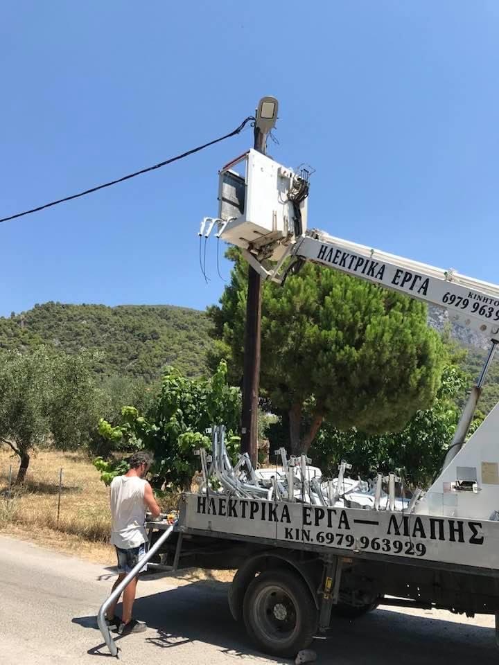 Ο Δήμος Ιστιαίας Αιδηψού συνεχίζει την τοποθέτηση φωτιστικών led.