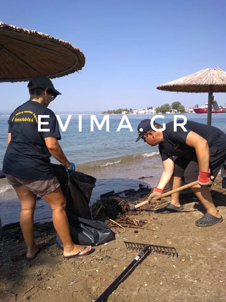 Καθάρισαν την παραλία της Ερέτριας οι εθελοντές τού fetes club 4×4 [Εικόνες]