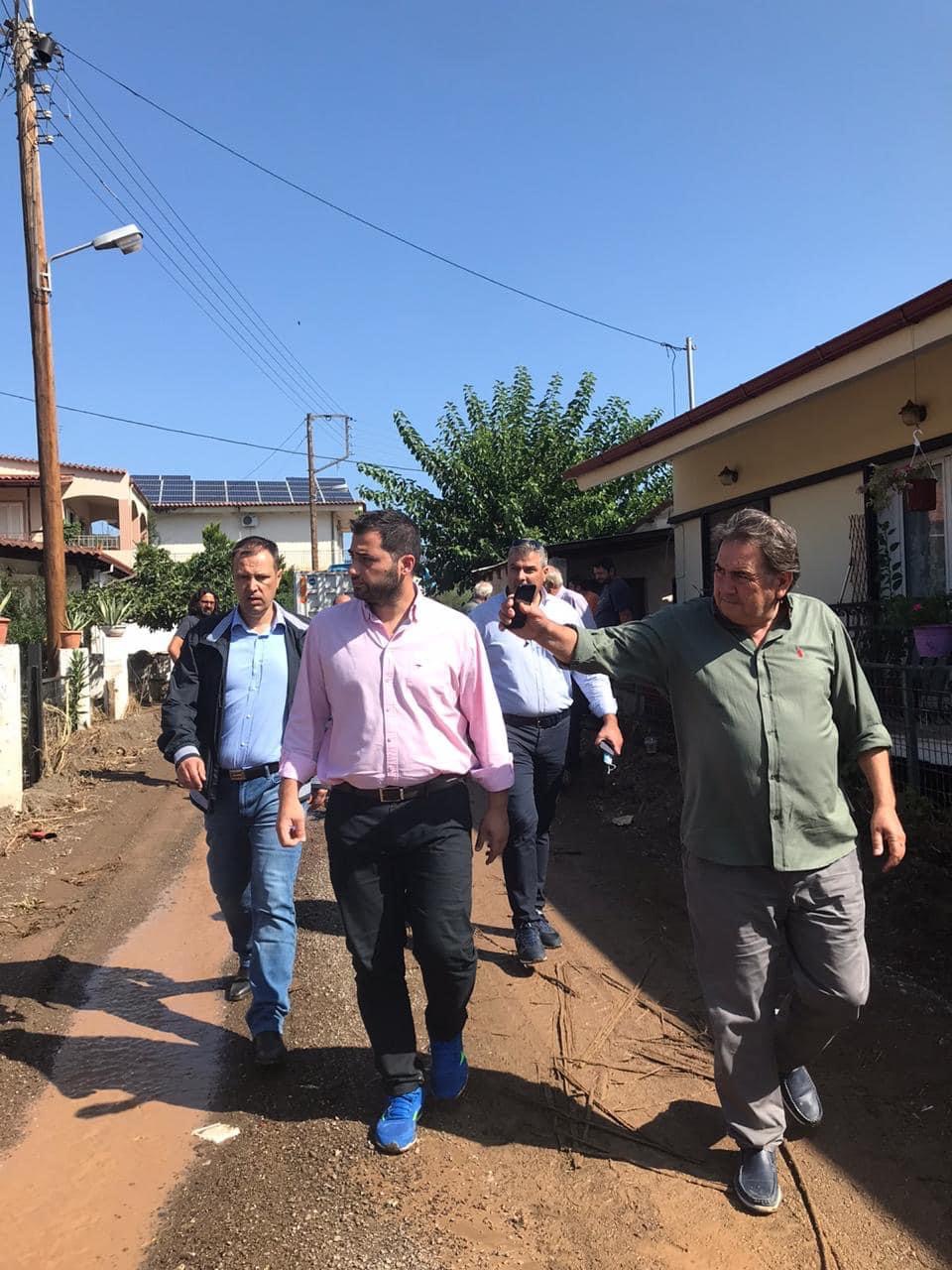 Ξανά κοντά στους  ανθρώπους που χτυπήθηκαν  από την κακοκαιρία ο Σπανός