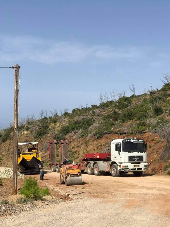 Εύβοια: Ξεκίνησε η ασφαλτόστρωση προς την Μονή Γαλατάκι [εικόνες]