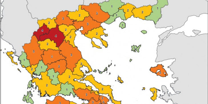 Κορονοϊός Χάρτης: Σε ποιο επίπεδο βρίσκεται η περιοχή σας, τι μέτρα ισχύουν