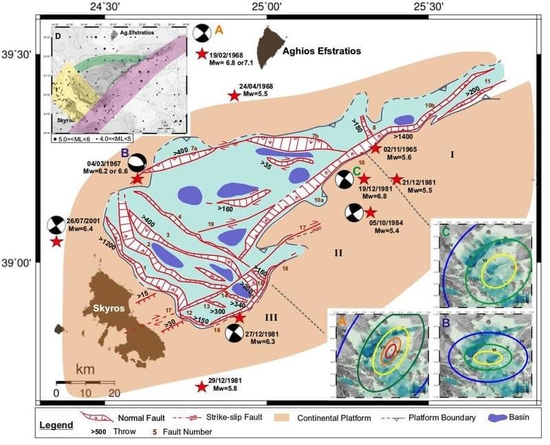 Η Λεκάνη της Σκύρου και τα ενεργά ρήγματα  στο Αιγαίο