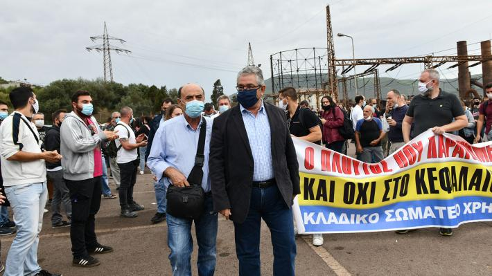 Ο Δ. Κουτσούμπας την Πέμπτη στην απεργιακή συγκέντρωση των εργαζομένων της ΛΑΡΚΟ