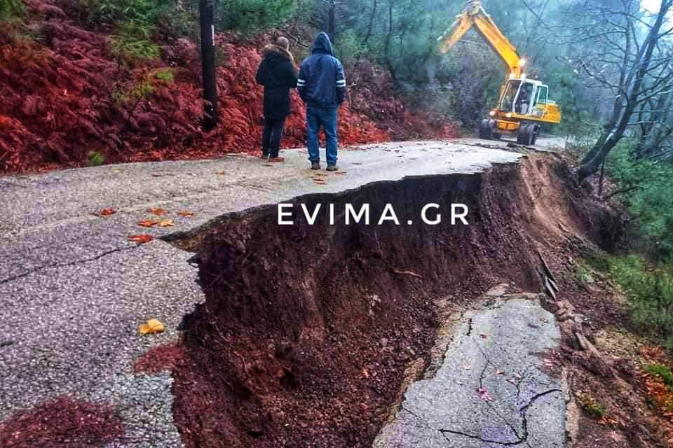 Εύβοια: Αποκαταστάθηκε το οδικό δίκτυο από Παγώντα προς Μαρκάτες [εικόνες]