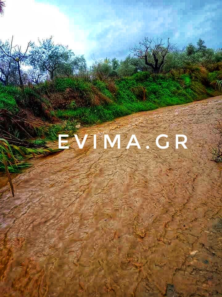 Εύβοια: «Φούσκωσε» ο Σαρανταπόταμος στην Αμάρυνθο – Η έκκληση του προέδρου της Κοινότητας στους πολίτες [εικόνες&βίντεο]