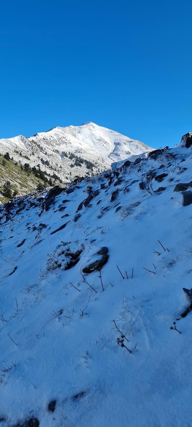 Κακοκαιρία «Λέανδρος»: Τα πρώτα χιόνια έπεσαν – Στα “λευκά” και η Δίρφυς (pics)