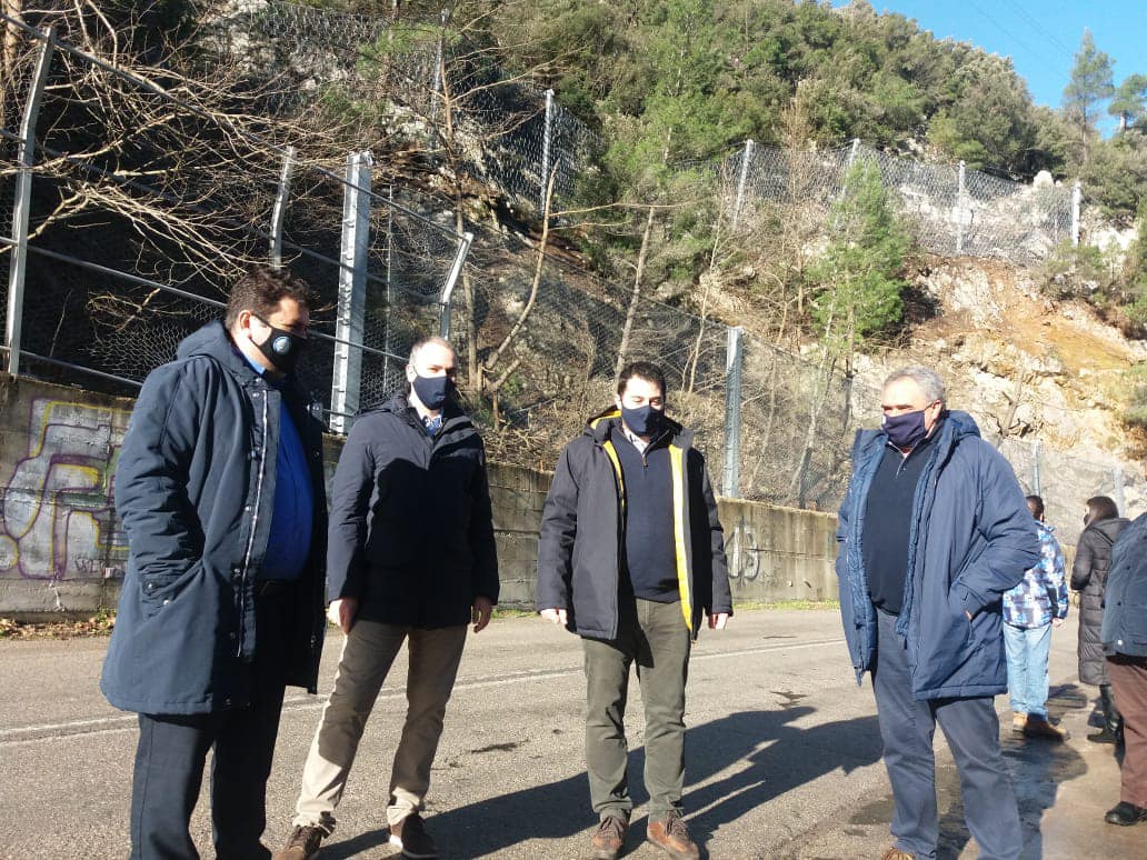 Εύβοια: Επιθεώρηση Σπανού στα έργα στο Δερβένι της Βορειοκεντρικής Εύβοιας