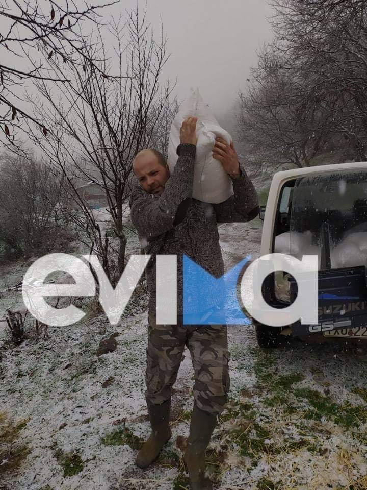 Κακοκαιρία: H «Μήδεια» έφτασε στην Εύβοια – Δείτε που έπεσαν τα πρώτα χιόνια