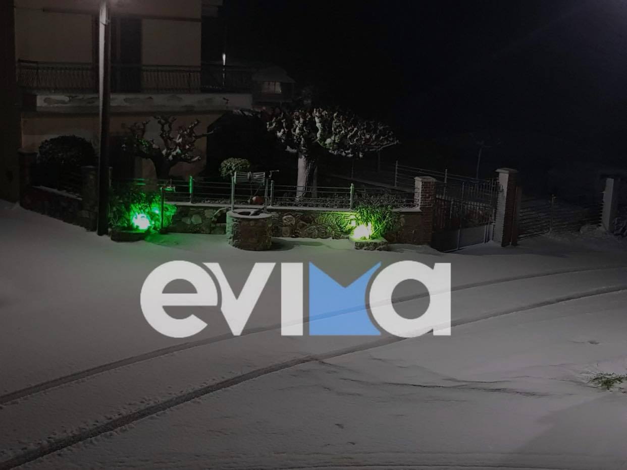 Κακοκαιρία ΄΄Μήδεια΄΄: Επέλαση του χιονιά και στους Δήμους Ερέτριας και Κύμης Αλιβερίου [εικόνες&βίντεο]
