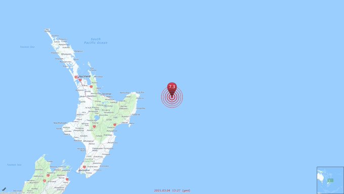 Ισχυρός σεισμός 7,3 ρίχτερ στη Ν. Ζηλανδία