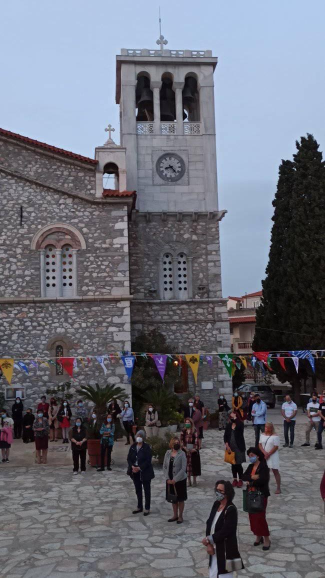 Με λαμπρότητα τελέσθηκε ο Μέγας Εσπερινός στο Πολιούχο Άγιο Γεώργιο Αλιβερίου