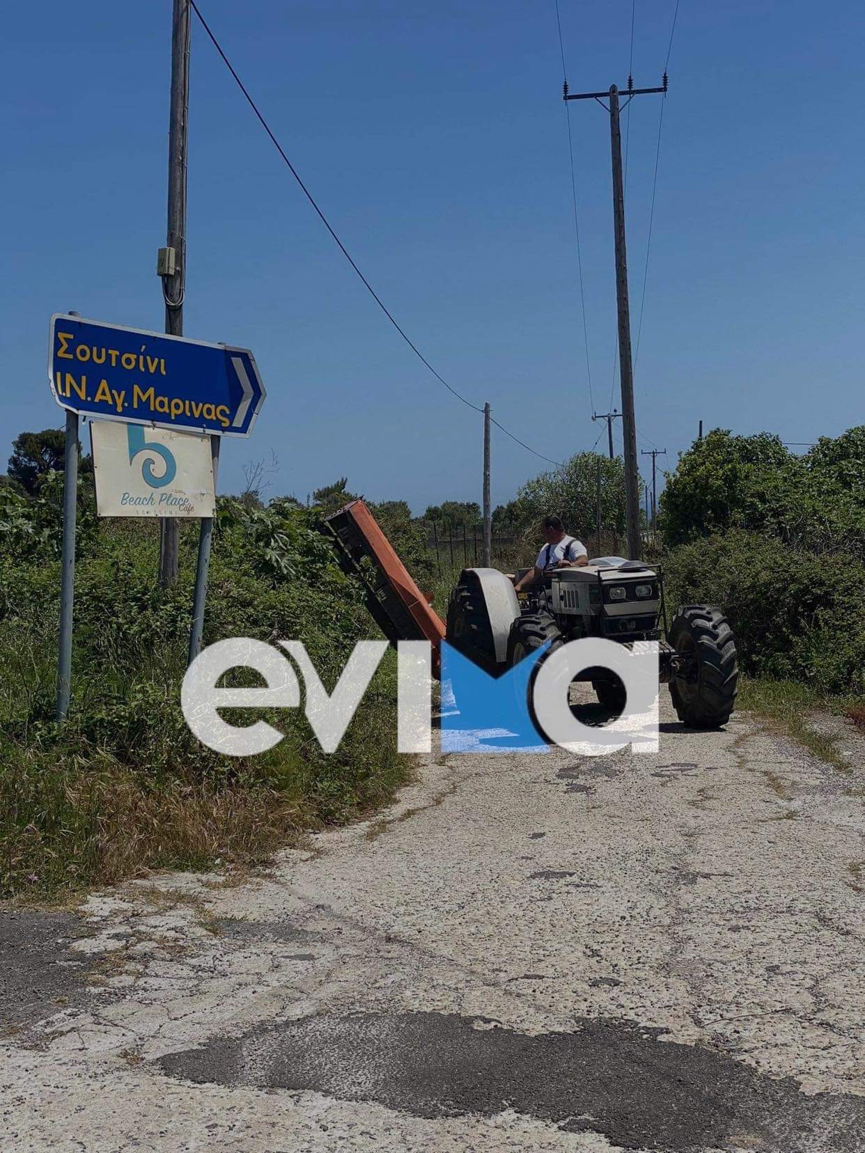 Εύβοια: Καθαρισμός του κεντρικού άξονα από Κύμη έως παραλία Σουτσίνι παρουσία του αντιδήμαρχου