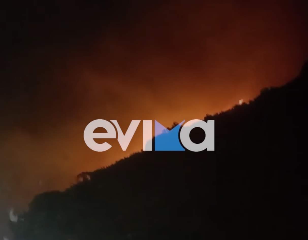Νότια Εύβοια: Μεγάλη φωτιά στην περιοχή Φυγιάς του Δήμου Καρύστου