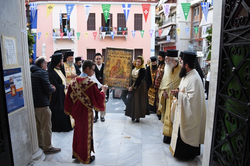 ΚΘ´ Δημήτρια Χαλκίδος: Υποδοχή της Ιεράς εικόνας της Παναγίας των Χαιρετισμών