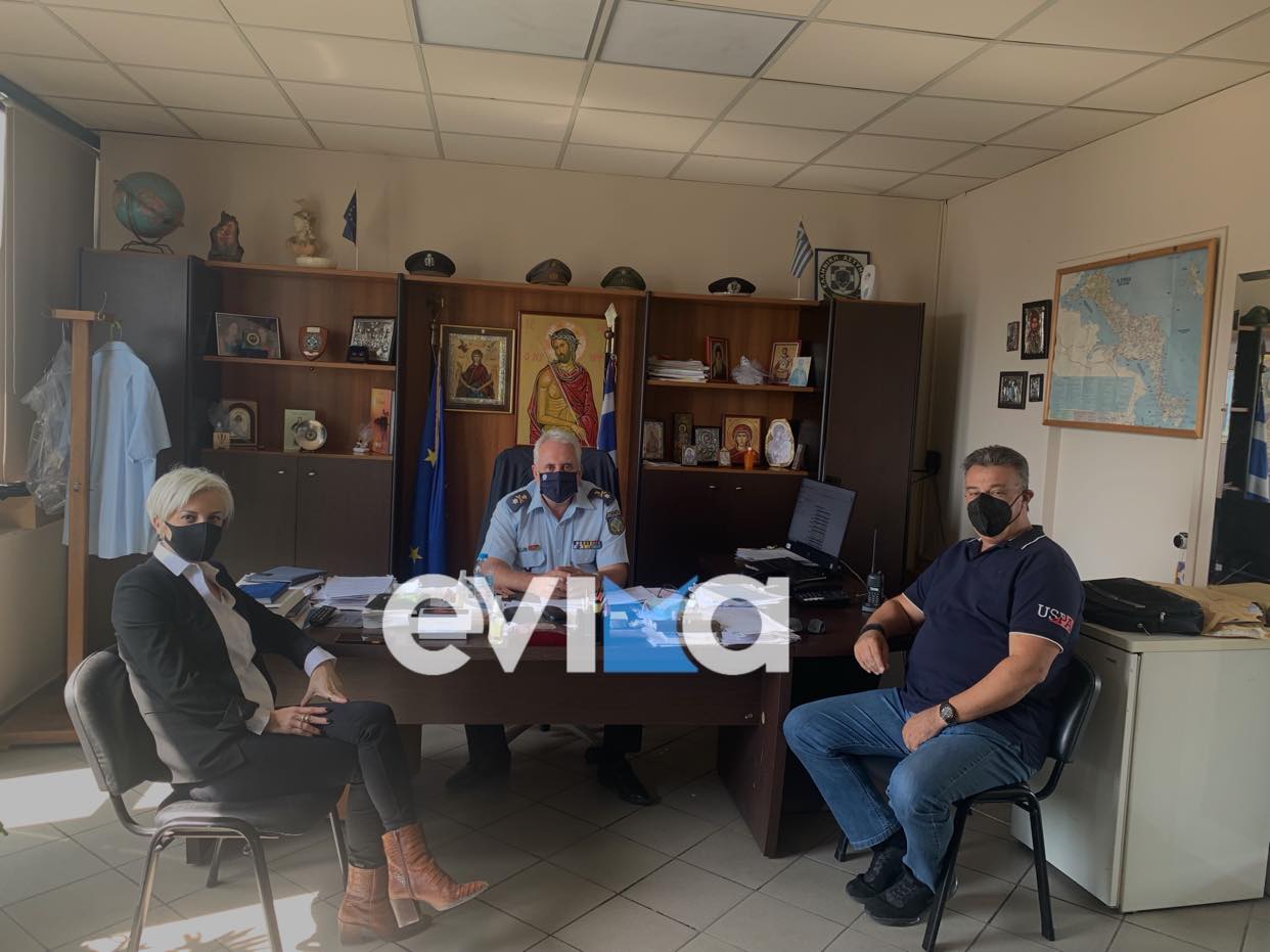 Την ανάγκη μετεγκατάστασης της Αστυνομικής Διεύθυνσης Εύβοιας συζήτησαν Νικολάου, Κουφός και Κουλιάκης