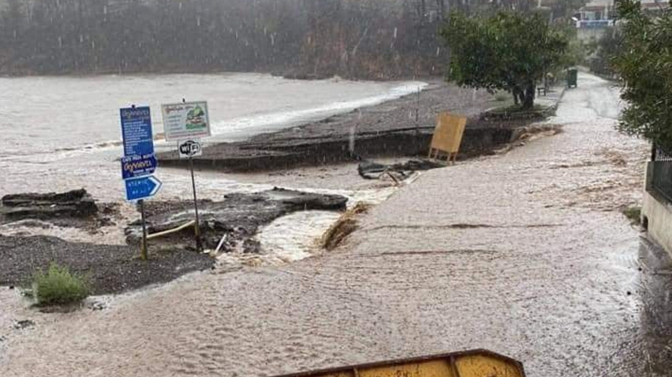 Κακοκαιρία «Μπάλλος»: Μεγάλος κίνδυνος για πλημμύρες σήμερα στην Εύβοια