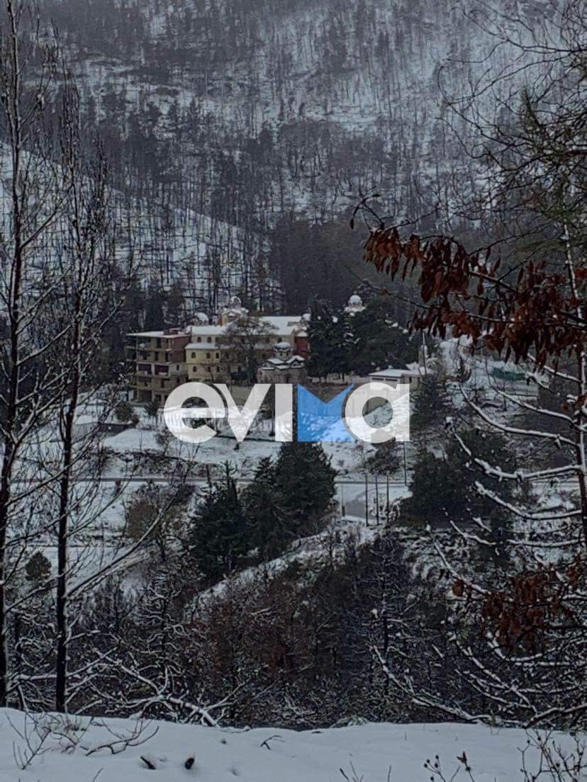 Β. Εύβοια: Προβλήματα από την κακοκαιρία – Χωρίς ρεύμα χωριά του Δήμου Μαντουδίου Λίμνης Αγίας Άννας λόγω χιονιά
