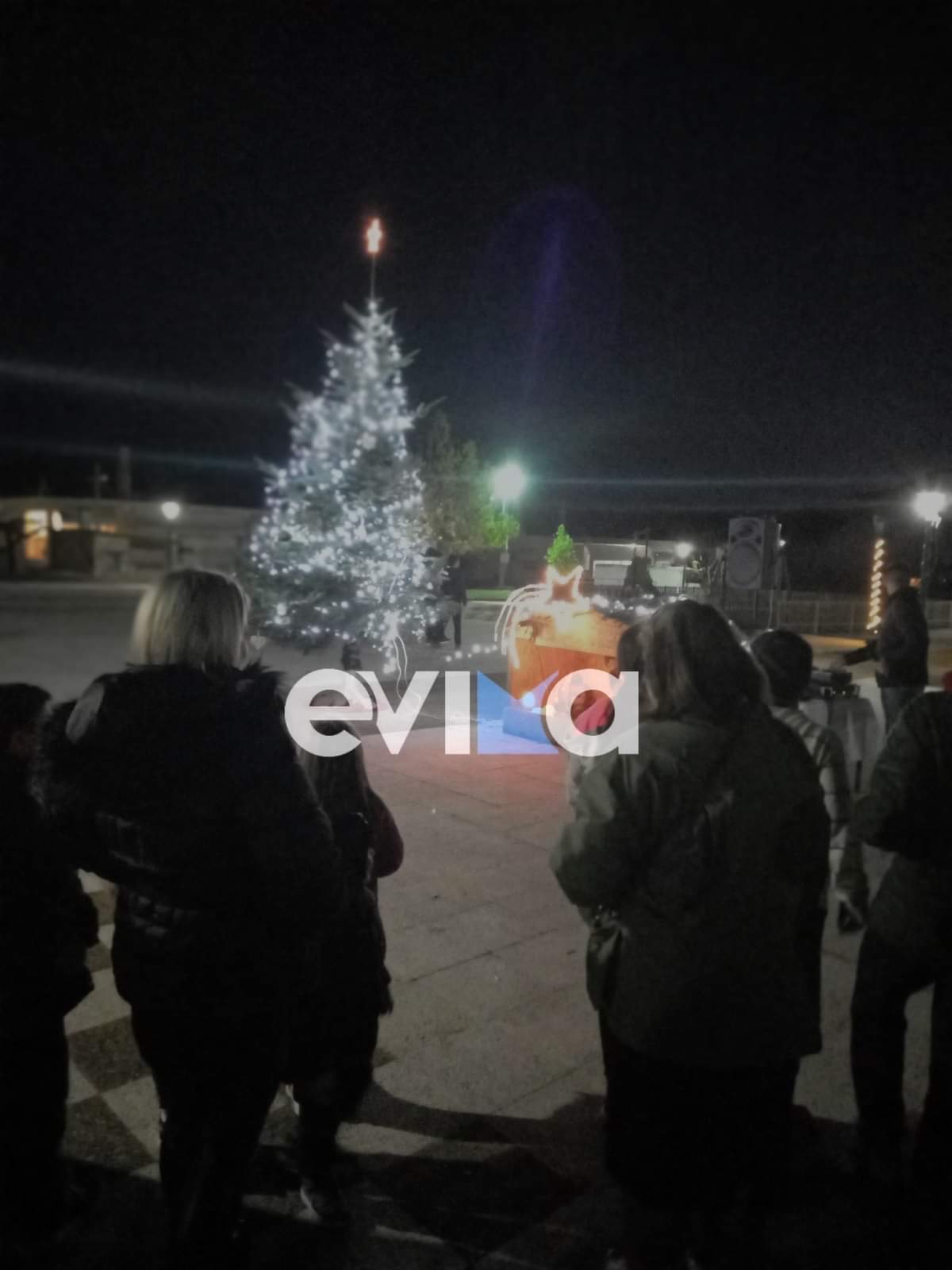 Εύβοια: Το Χριστουγεννιάτικο δέντρο φώτισε την πλατεία του Πισσώνα (pics)