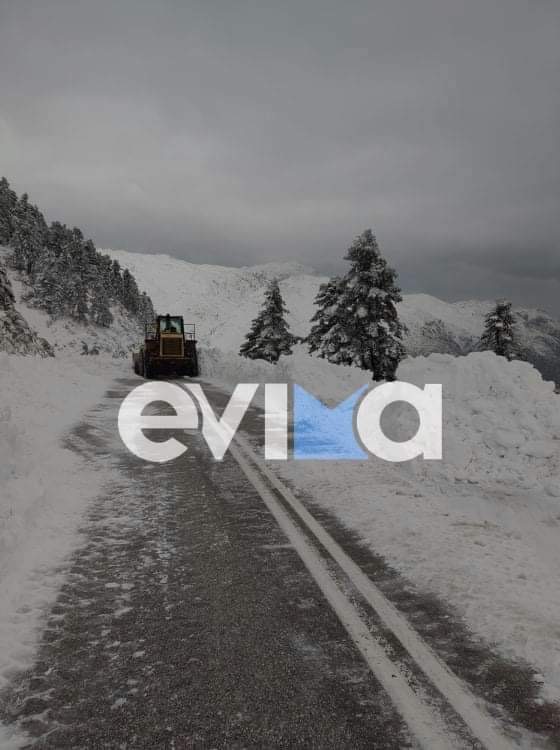 Εύβοια Κακοκαιρία «Διομήδης»: Πάνω από μισό μέτρο χιόνι σε περιοχές του Δήμου Διρφύων Μεσσαπίων (pics)
