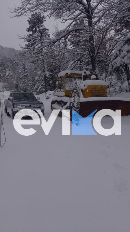 Ρεπορτάζ evima.gr από τον Κούτουρλα Κύμης: «25 πόντους χιόνι, έχουμε εφοδιαστεί τα πάντα για το νέο χιονιά», λένε οι κάτοικοι (pics)