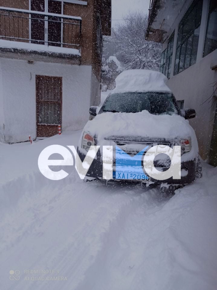 Κακοκαιρία Εύβοια: Στο μισό μέτρο το χιόνι στη Σέτα – Τι λέει στο evima.gr η πρόεδρος της Κοινότητας