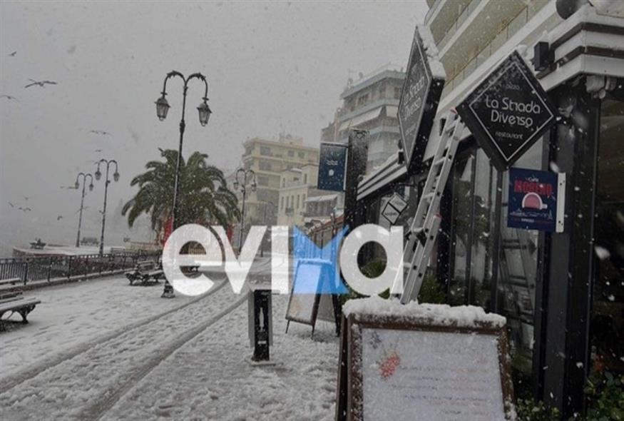 Κακοκαιρία Μπιάνκα: Φέρνει πυκνές χιονοπτώσεις τις επόμενες ώρες στην Εύβοια
