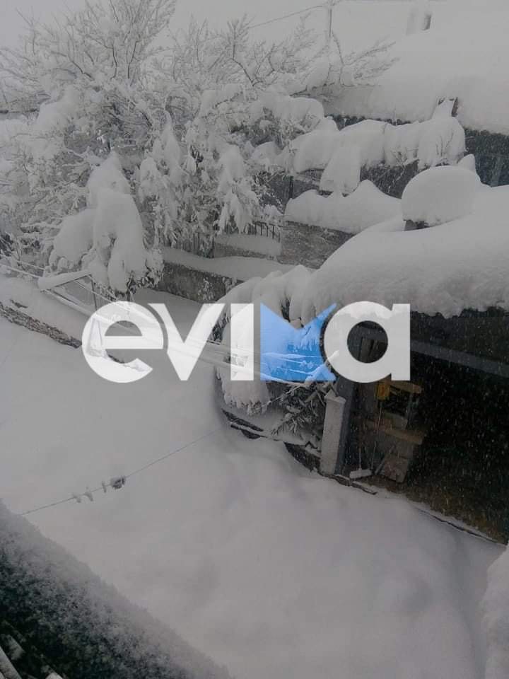 Κακοκαιρία «Φίλιππος» Β. Εύβοια: Χωρίς ρεύμα τα χωριά του Όσιου Δαυίδ – Στα δύο μέτρα έφτασε το χιόνι
