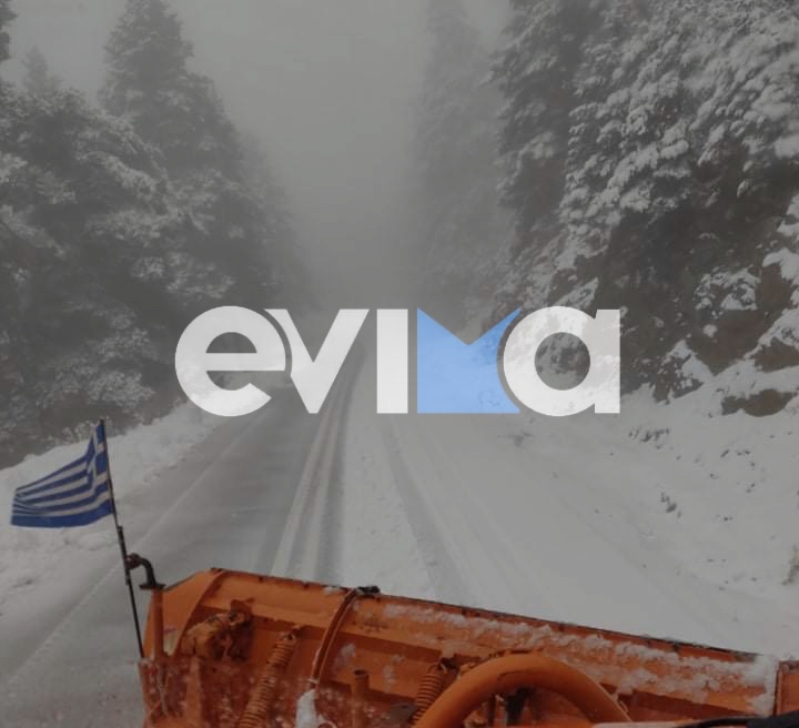 Έφτασε στην Εύβοια η κακοκαιρία «Μπιάνκα»: Πυκνή χιονόπτωση σε Αγιά Σοφιά και Γλυφάδα (pics)