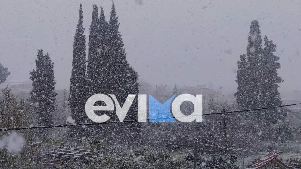Κακοκαιρία «Φίλιππος»: Συνεχίζονται και σήμερα οι χιονοπτώσεις στην Εύβοια