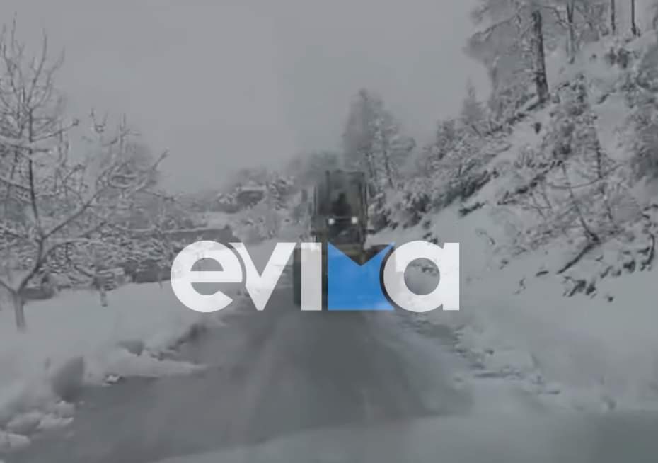 Κακοκαιρία «Φίλιππος»: Πολύ χιόνι στα χωριά του Δήμου Ιστιαίας Αιδηψού (pics)