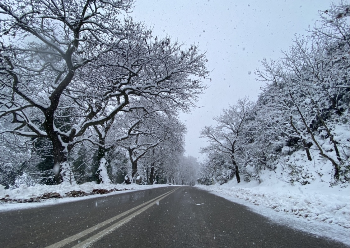 Χειμώνας το τριήμερο της Αποκριάς στην Εύβοια, χιονιάς την επόμενη εβδομάδα
