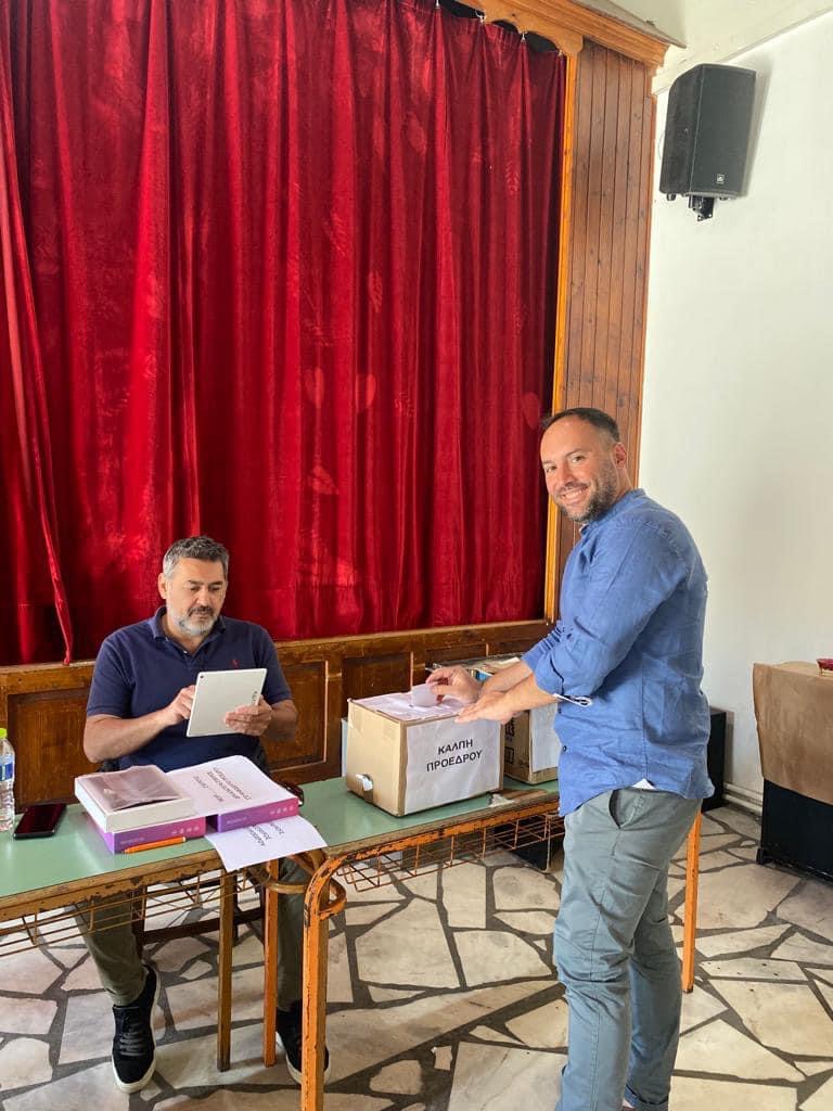 Στη Σκύρο ψήφισε ο Μίλτος Χατζηγιαννάκης για την ανάδειξη προέδρου και μελών της Κ. Ε.