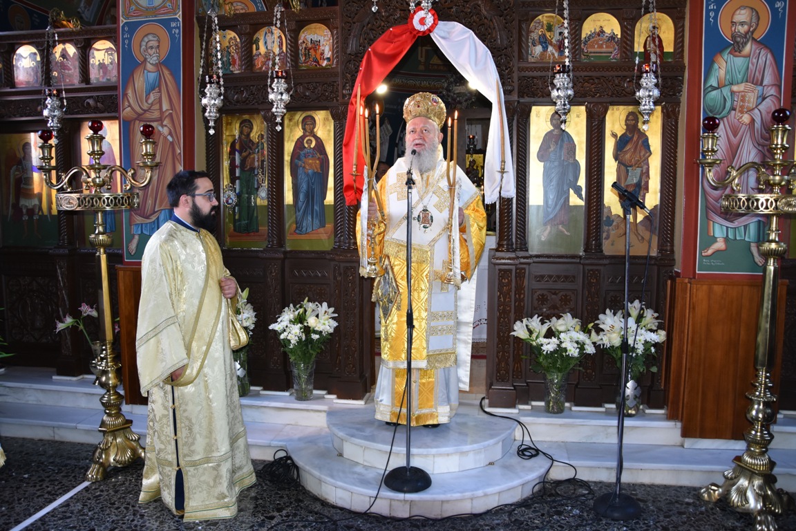 Στην ιερά Πανήγυρι της Παναγίας Γοργοεπηκόου Ψαχνών ο Μητροπολίτης Χαλκίδος Χρυσόστομος