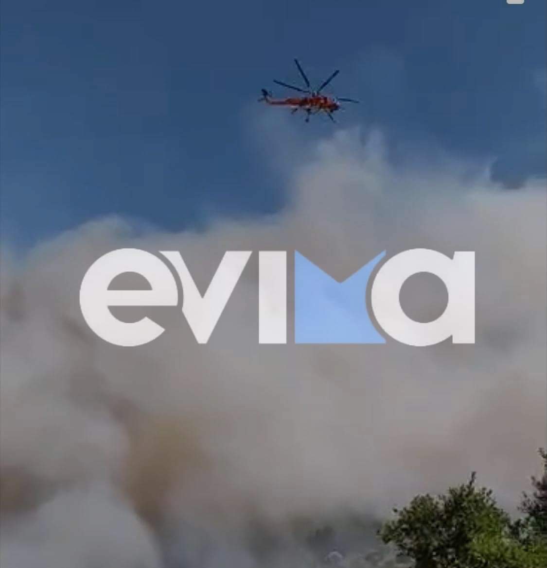 Φωτιά στην Εύβοια: Στη «μάχη» ξανά τα εναέρια μέσα στο Κρεμαστό. – Ισχυροί άνεμοι στην περιοχή