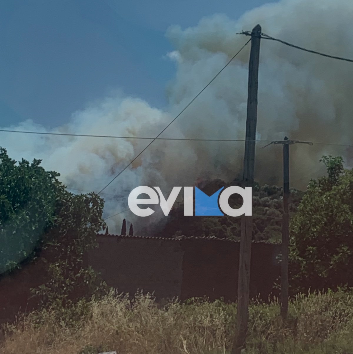 Υπό μερικό έλεγχο η φωτιά στο Αλιβέρι Ευβοίας - Έκλεισε ο δρόμος Fwtia-aliveri