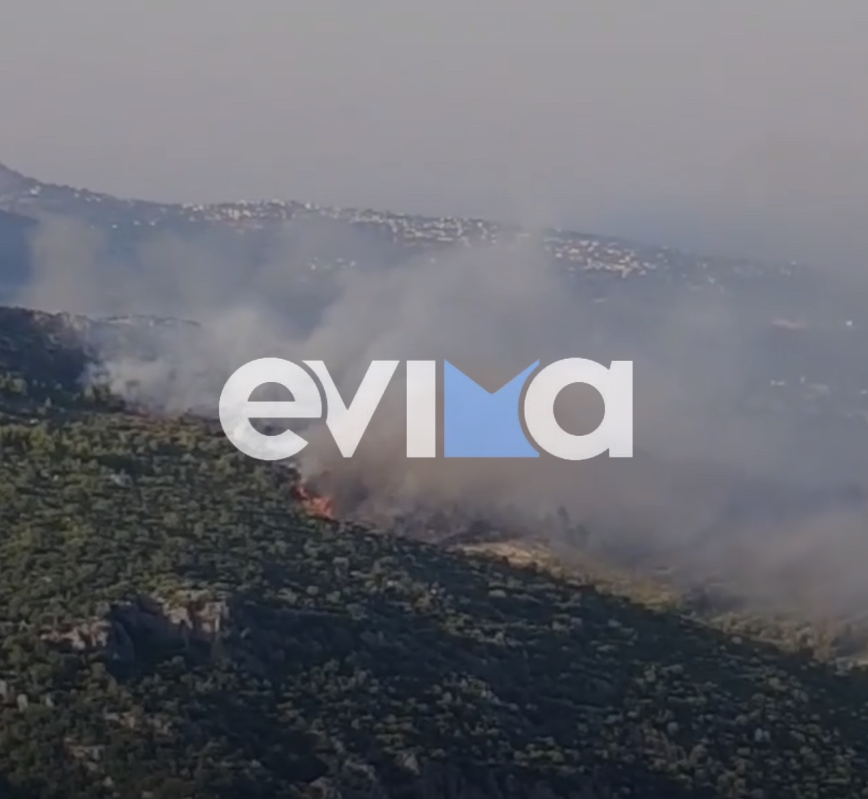 Φωτιά στην Εύβοια: Μήνυμα του 112 στους κατοίκους του Κρεμαστού