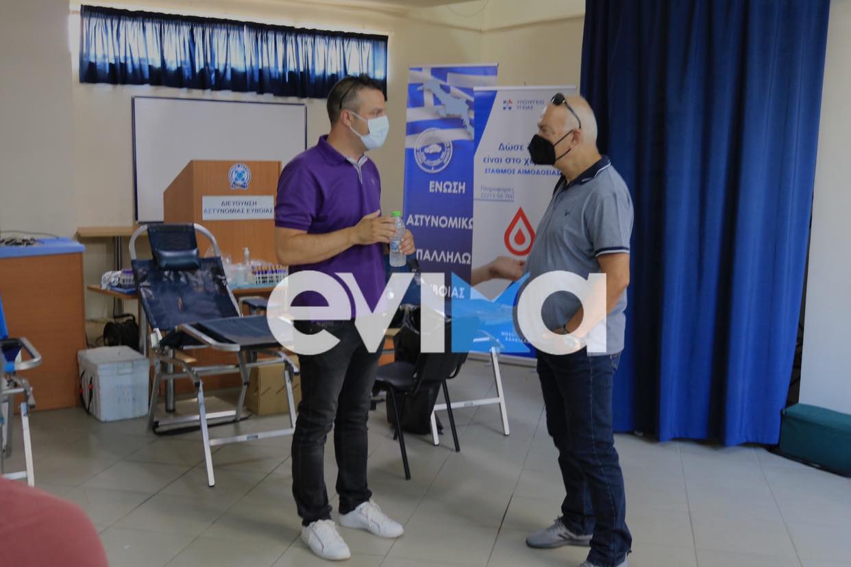 Χαλκίδα – Eθελοντική αιμοδοσία: Ο Μάρκου υποδέχθηκε τον πρόεδρο της Διεθνούς Ένωσης Αστυνομικών (pics)