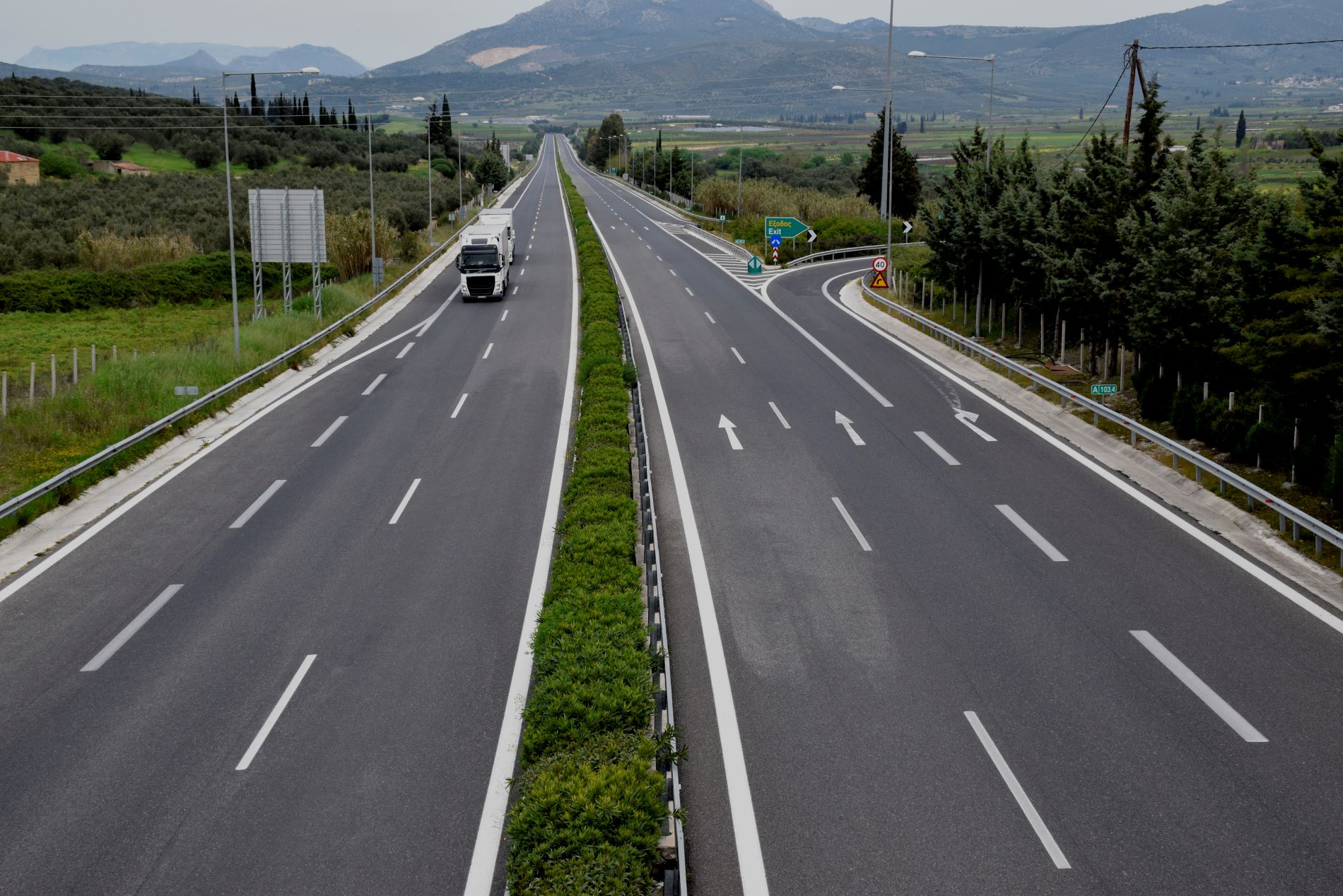 Κυκλοφοριακές ρυθμίσεις στην Εθνική Οδό Αθηνών-Λαμίας στο ύψος του Ωρωπού