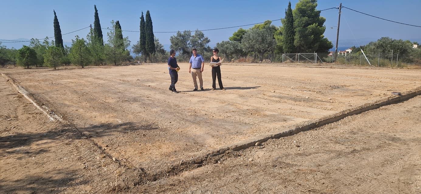 Ερέτρια: Ξεκίνησαν οι εργασίες αξιοποίησης  της πλατείας στη δεξαμενή Βουρλιωτών