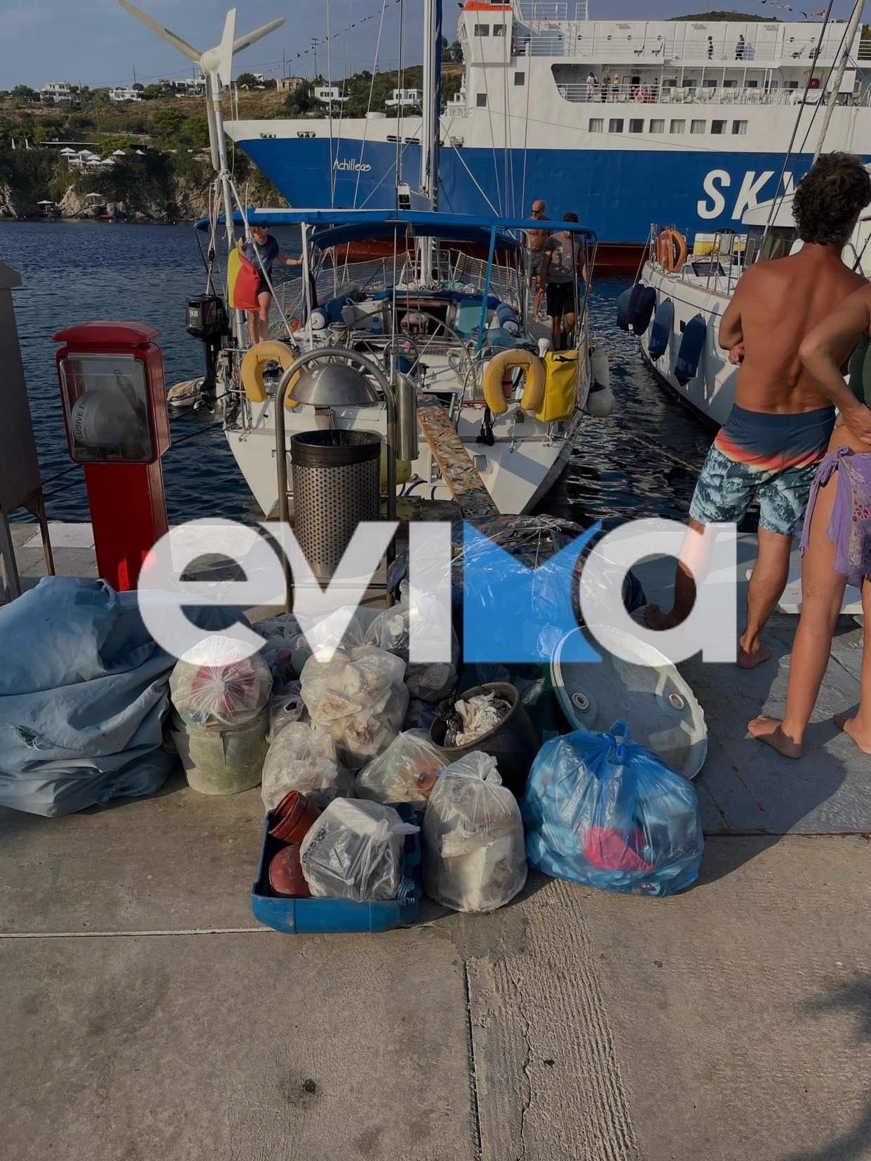 Εύβοια: Το μήνυμα της ανακύκλωσης θέλησαν να περάσουν επιβάτες βέλγικου ιστιοπλοϊκού