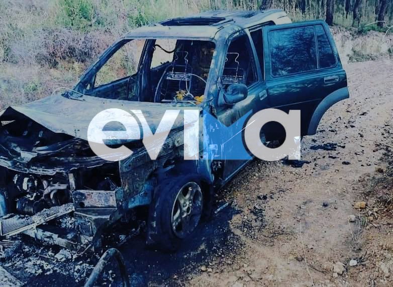 Εύβοια: Οδηγός βγήκε σώος και αβλαβής από φλεγόμενο όχημα στο Μουρτιά