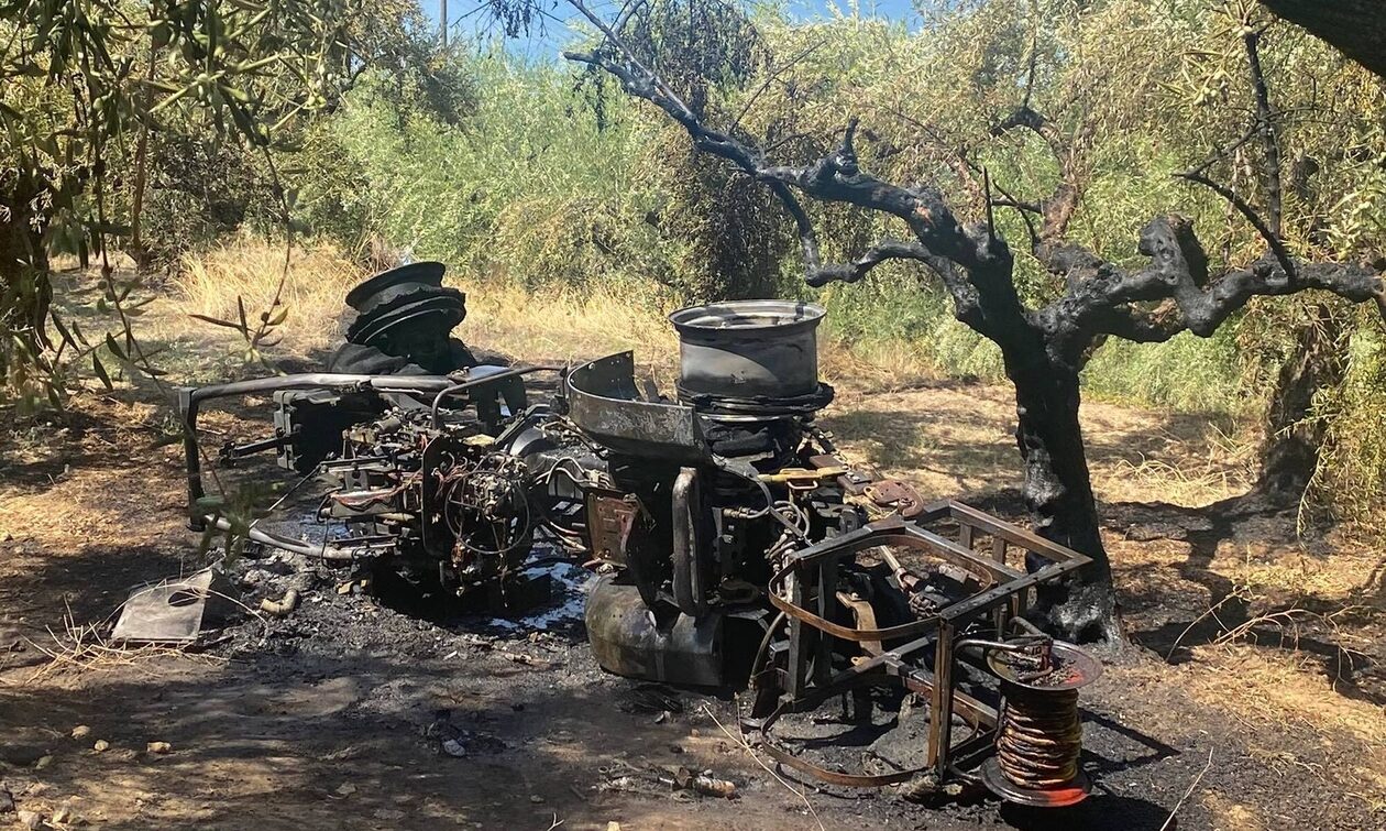 Φριχτό θάνατο βρήκε ένας αγρότης όταν αναποδογύρισε και έπιασε φωτιά το τρακτέρ που οδηγούσε