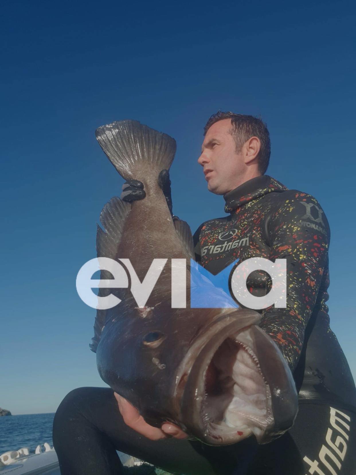 Καλύτερα κι από επαγγελματία: Ερασιτέχνης ψαράς έπιασε σφυρίδα 8 κιλών ανοικτά της Εύβοιας