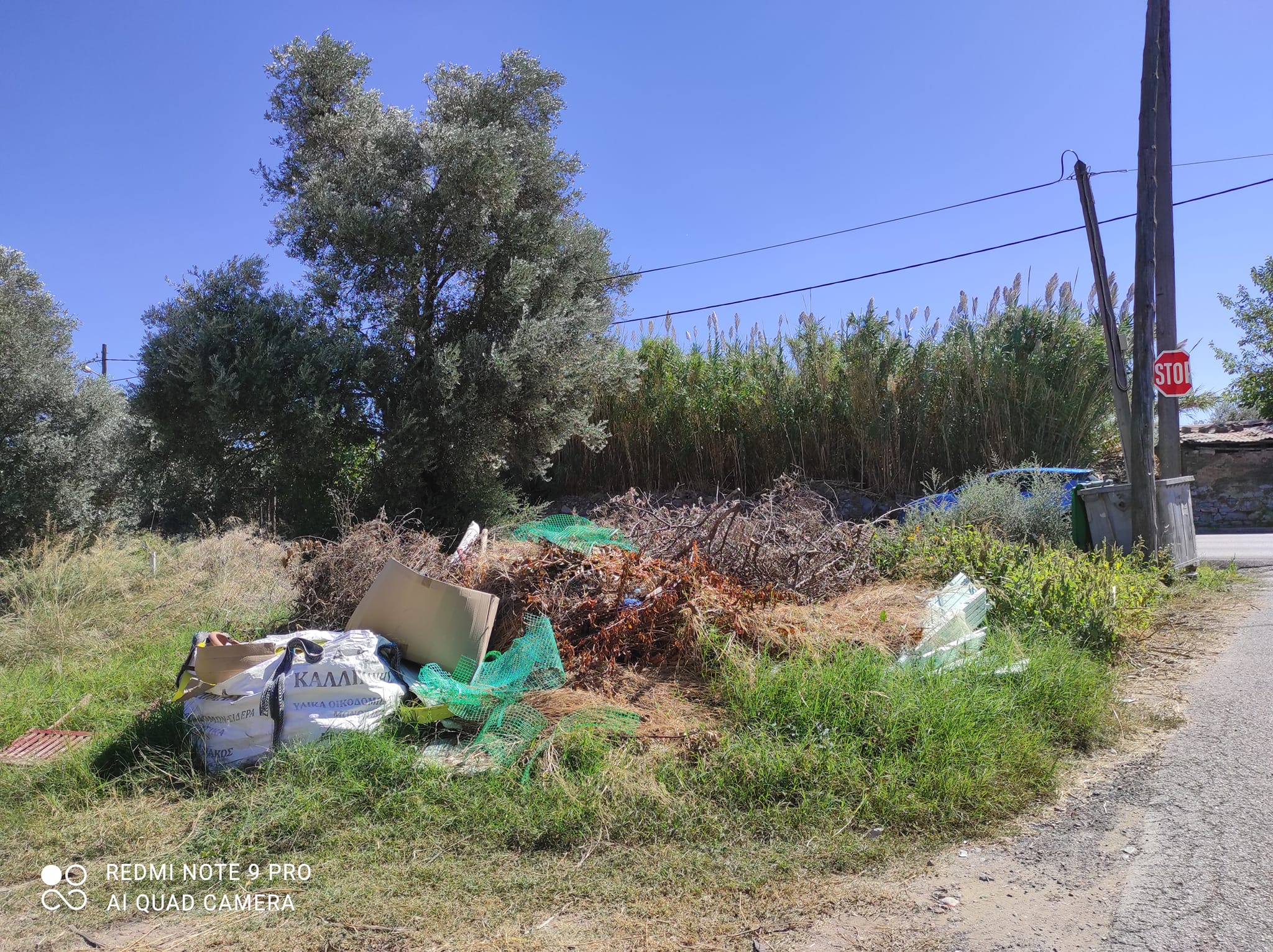 Εύβοια: Ξερόκλαδα και σκουπίδια παρατημένα εδώ και 2 μήνες στο ίδιο σημειο στην Χαλκίδα