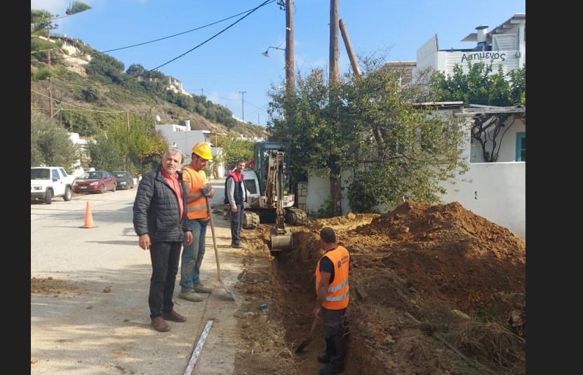 Σκύρος: Έργο ομβρίων υδάτων στους Ασπούς