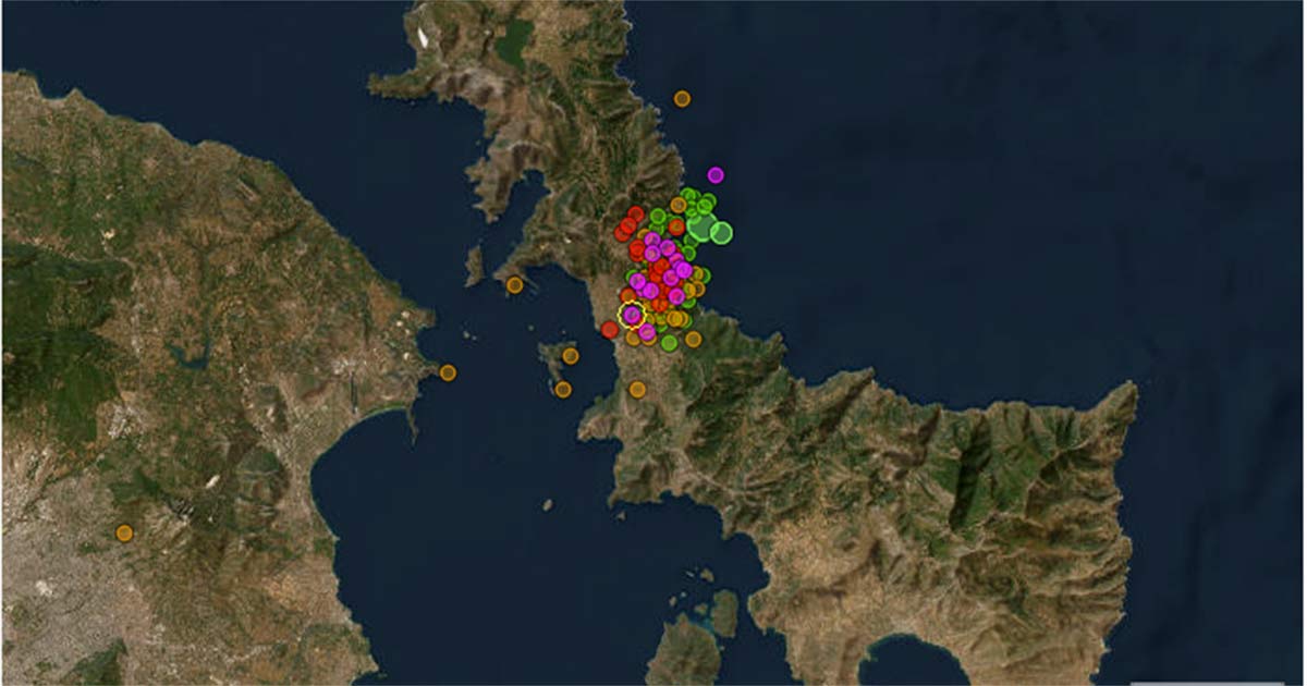 Σεισμός στη Νότια Εύβοια: Τέσσερις νέοι μετασεισμοί τα ξημερώματα της Πέμπτης 8/12
