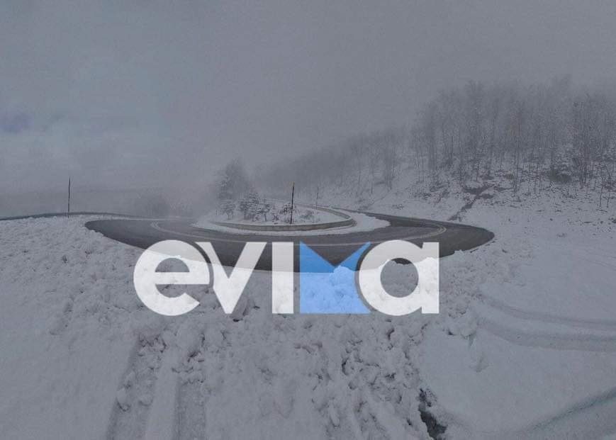 Μαρουσάκης στο evima.gr: Τσουχτερό κρύο και χιόνια στα χαμηλά της Εύβοιας